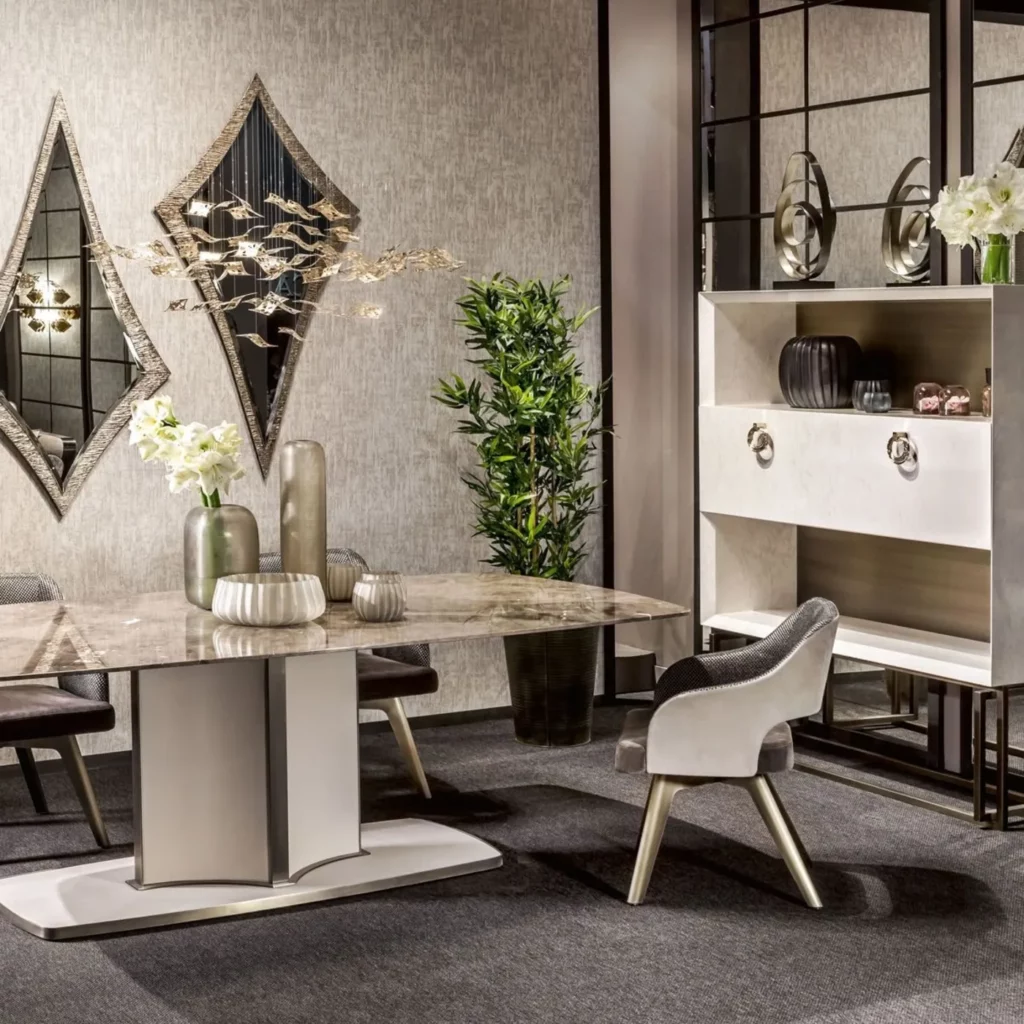 Voyage Rectangular Marble Table